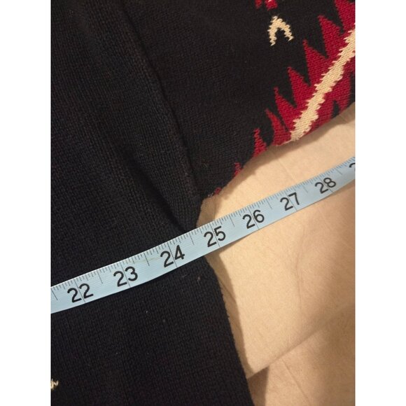 Lauren Ralph Lauren Southwestern Aztec Knit Sweater Tunic Womens 1X Cotton black - Picture 3 of 9